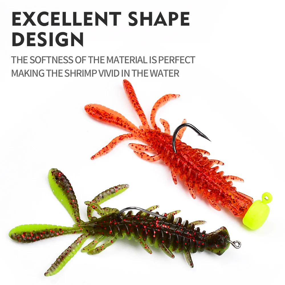 Realistic shape design of the floating shrimp lure