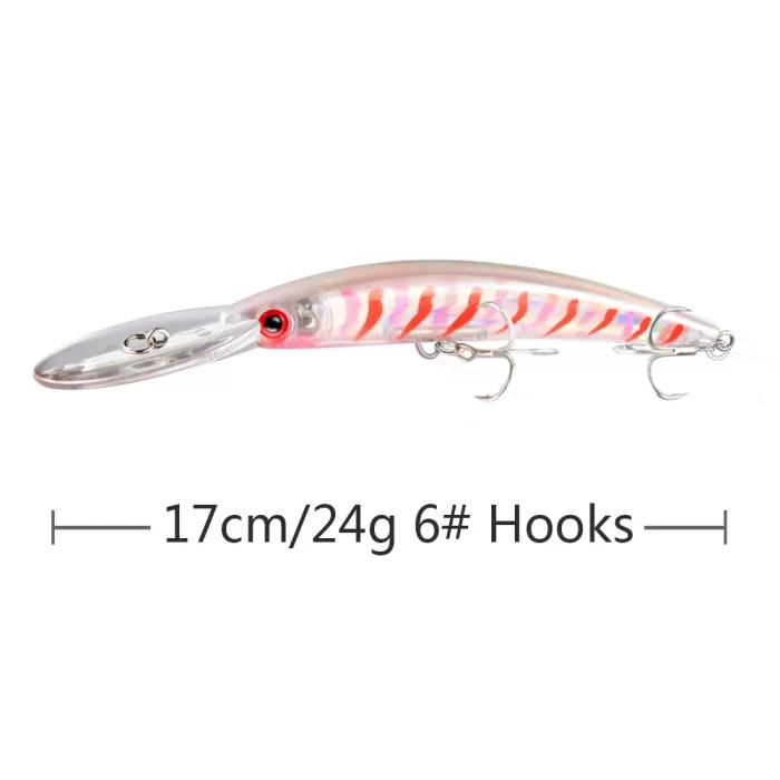 Reflective Transparent Deep Diving Minnow Lure for Freshwater & Saltwater Predator Fish - Image 2