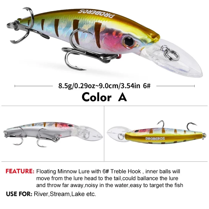 LureBolt Deep Diving Long Lip Lures - Top Deep Water Fishing Crankbaits for Anglers - Image 2