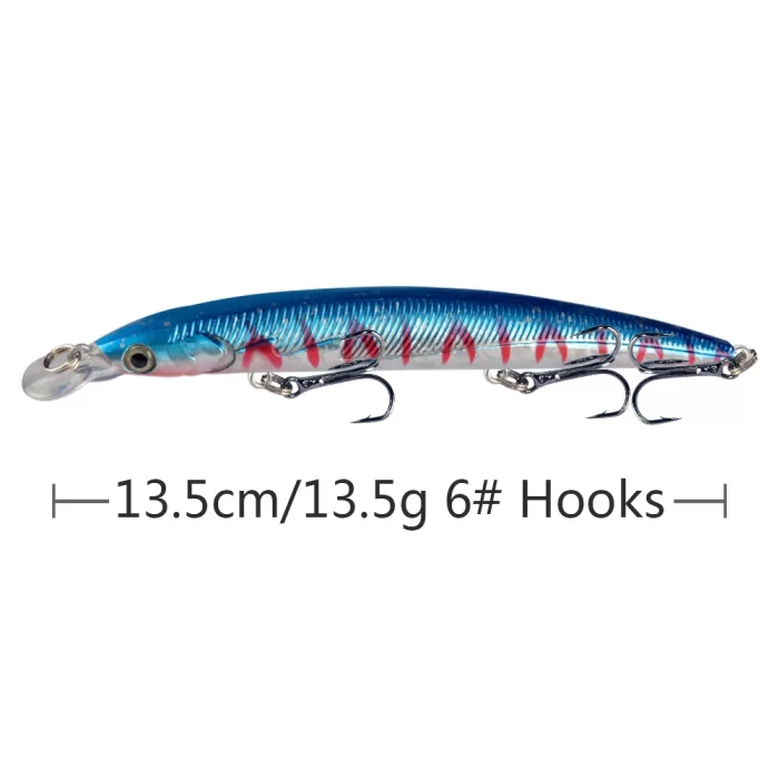 Slim Body Minnow Lure - Versatile Hard Bait for Saltwater & Freshwater - Image 2