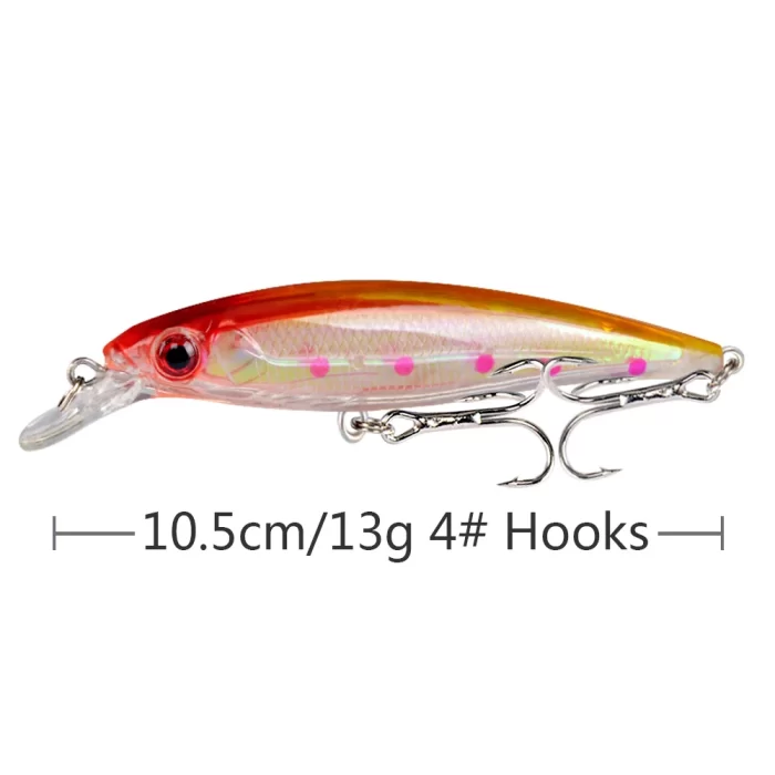 Medium Diving Minnow - Short Lip Multi-Color Hard Bait - Image 2