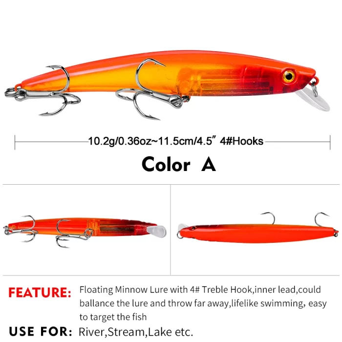 LureBolt Long Casting Sinking Minnow Fishing Lure | Freshwater and Saltwater Lure Bait - Image 7