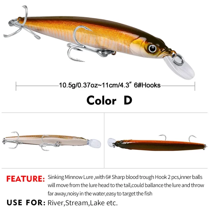 LureBolt Trout Minnow Lures - Realistic Hard Bait Jerkbaits for Freshwater Fishing - Image 2