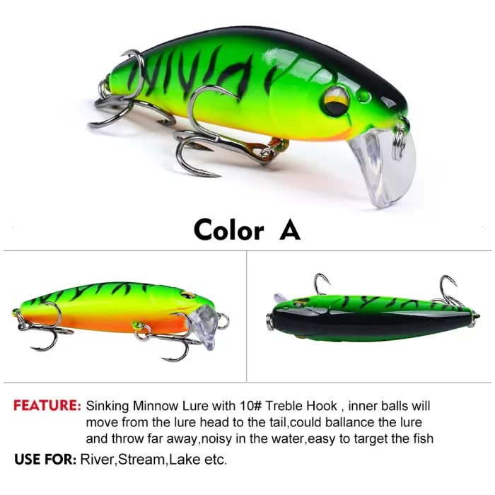 Colorful Artificial Lure Set - Multiple Baits for Freshwater Fishing - Image 3
