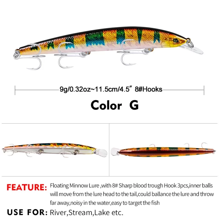 Colorful Long Artificial Lure Set - Multi-Color Baits for Various Fishing Needs - Image 2