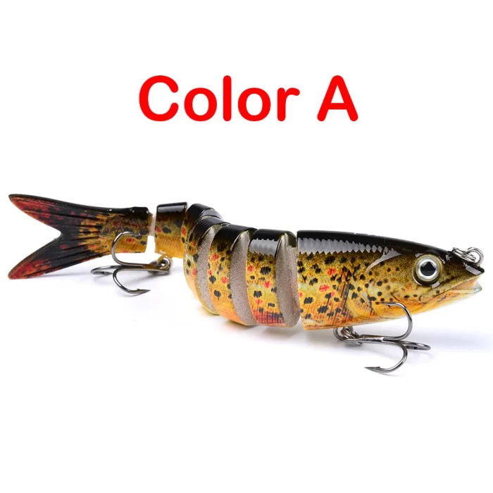 Segmented Lifelike Fish-Shaped Fishing Lure Set - Colorful Jointed Baits for Various Fishing Needs - Image 4