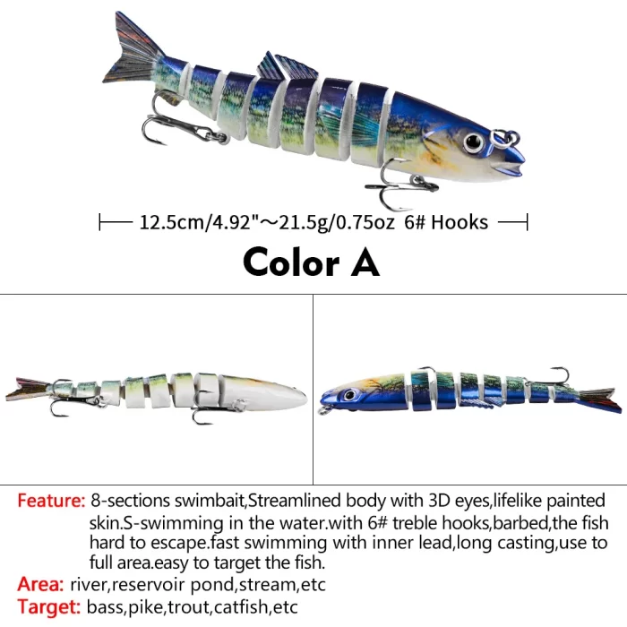 High-quality colorful realistic fishing lure set for various fishing environments - Image 2