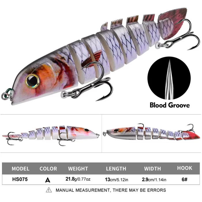 LureBolt multi-jointed realistic fishing lure set for various fishing environments - Image 2