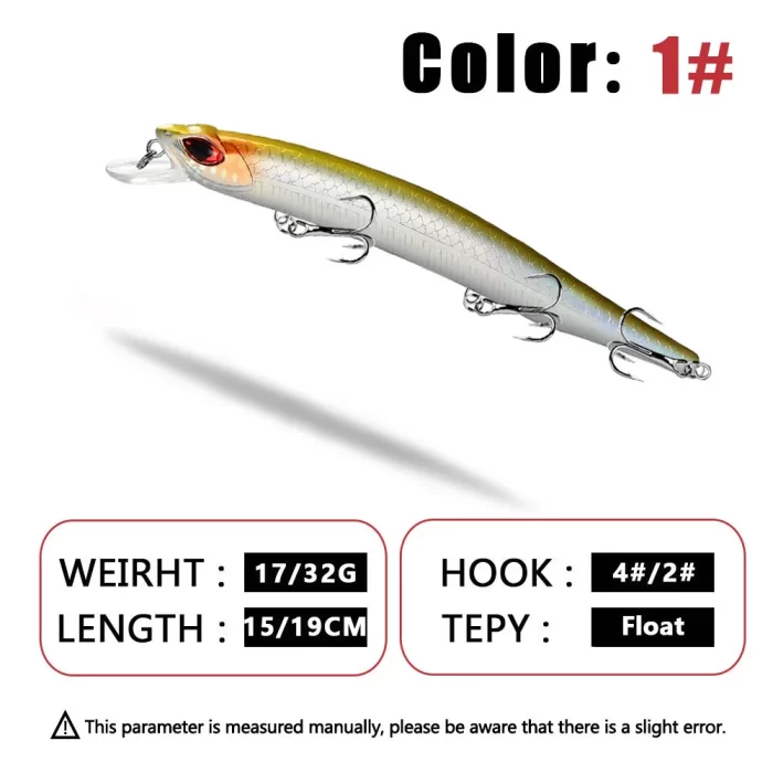 Long Casting Deep Diving Multi-Color Hard Bait Set | Built for Predatory Fish - Image 2