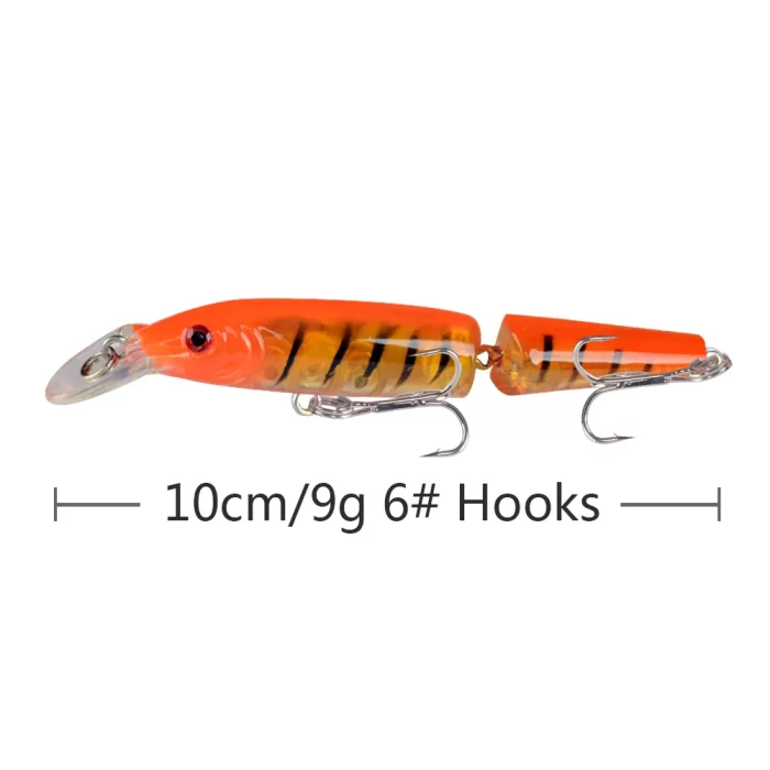 5-Color Jointed Hard Fishing Lure with Treble Hooks | Realistic Design for Better Strikes - Image 2