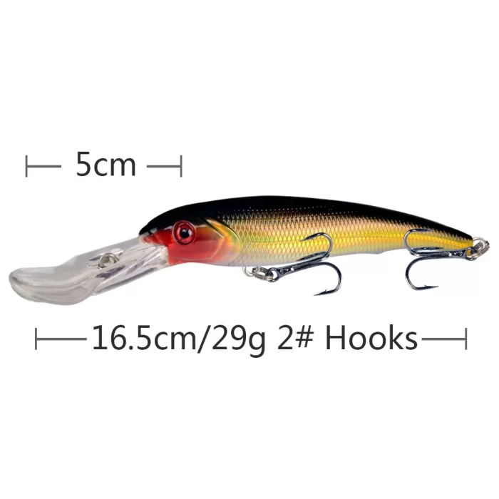 Deep Diving Multi-Color Hard Fishing Lure | Triple Hooks for Freshwater & Saltwater - Image 3