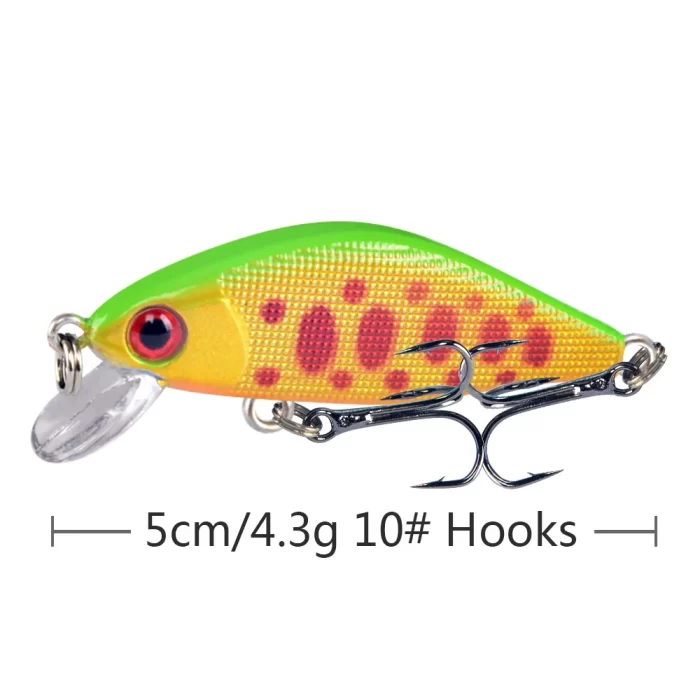Chubby Mini Fishing Lure | Multi-Color Design with Dual Treble Hooks for High Catch Rate - Image 2