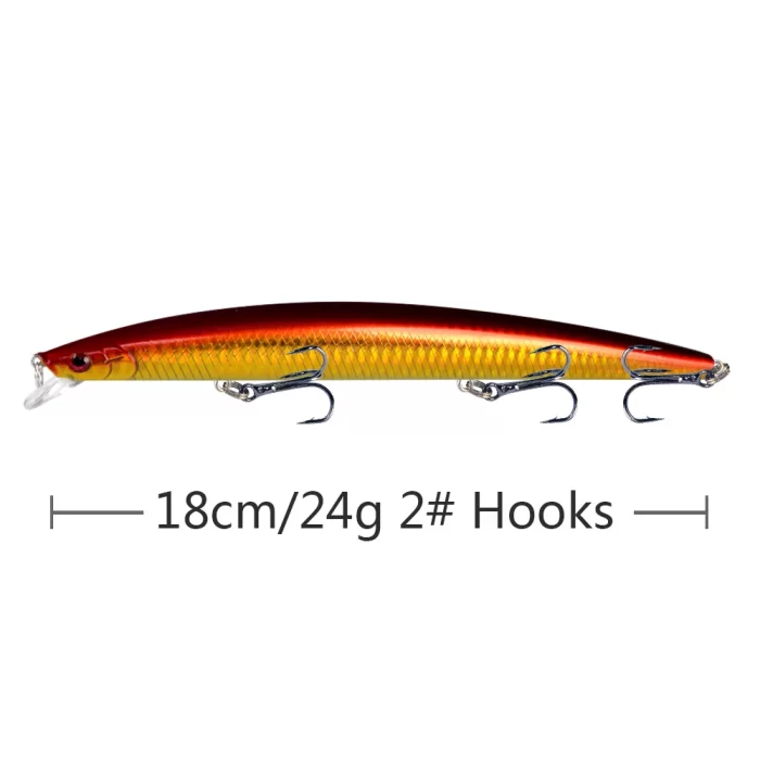 Long Body Multi-Color Reflective Fishing Lure | High-Visibility Hard Bait for Aggressive Strikes - Image 8