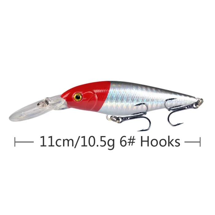 Long Lip Deep Diving Fishing Lure | Blue Back Multi-color Design - Image 2