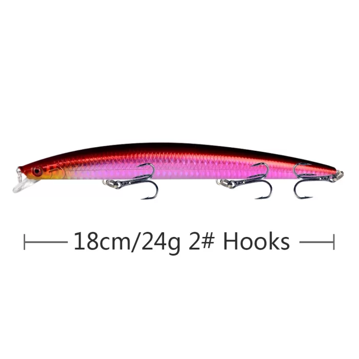 Long Distance Casting Minnow | Slender Body Lure for Sea Bass Fishing - Image 2