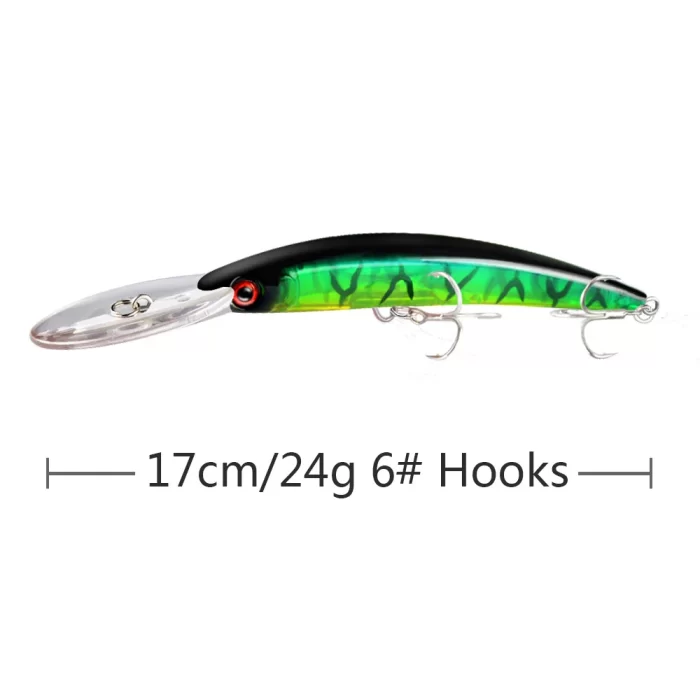 Reflective Transparent Deep Diving Minnow Lure for Freshwater & Saltwater Predator Fish - Image 3