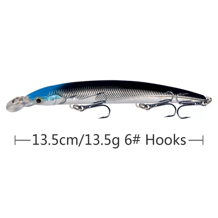 Slim Body Minnow Lure - Versatile Hard Bait for Saltwater & Freshwater - Image 3
