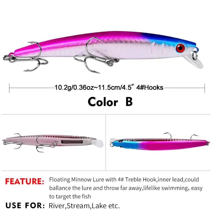 LureBolt Long Casting Sinking Minnow Fishing Lure | Freshwater and Saltwater Lure Bait - Image 8