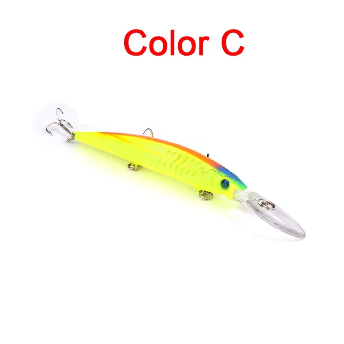 LureBolt Deep Diving Minnow Lures - Hard Crankbait Fishing Lures for Deep Water Angling - Image 3