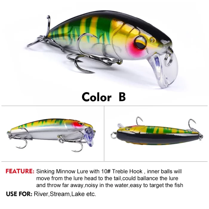 Colorful Artificial Lure Set - Multiple Baits for Freshwater Fishing - Image 4