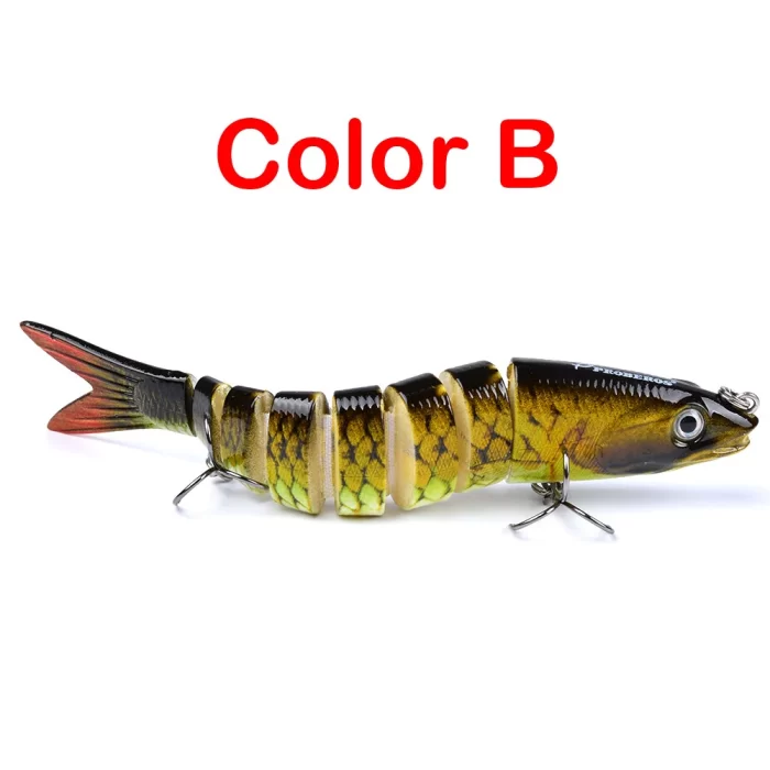 Segmented Lifelike Fish-Shaped Fishing Lure Set - Colorful Jointed Baits for Various Fishing Needs - Image 5