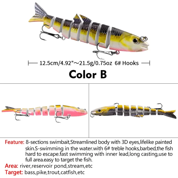 High-quality colorful realistic fishing lure set for various fishing environments - Image 3