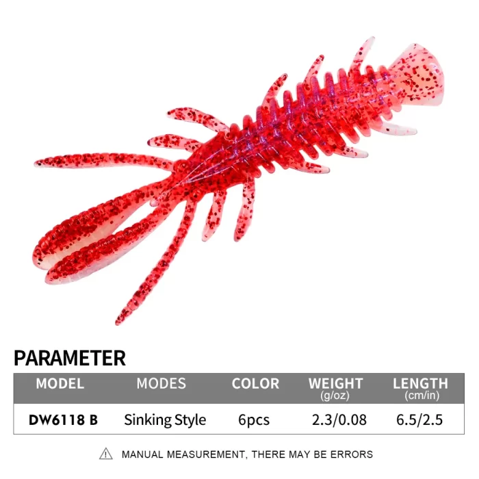 High-Efficiency Red Soft Plastic Lures - Essential Fishing Gear for Every Occasion |10pcs - Image 3