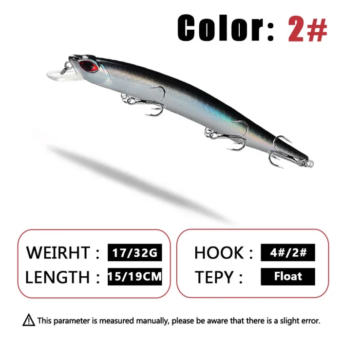 Long Casting Deep Diving Multi-Color Hard Bait Set | Built for Predatory Fish - Image 3