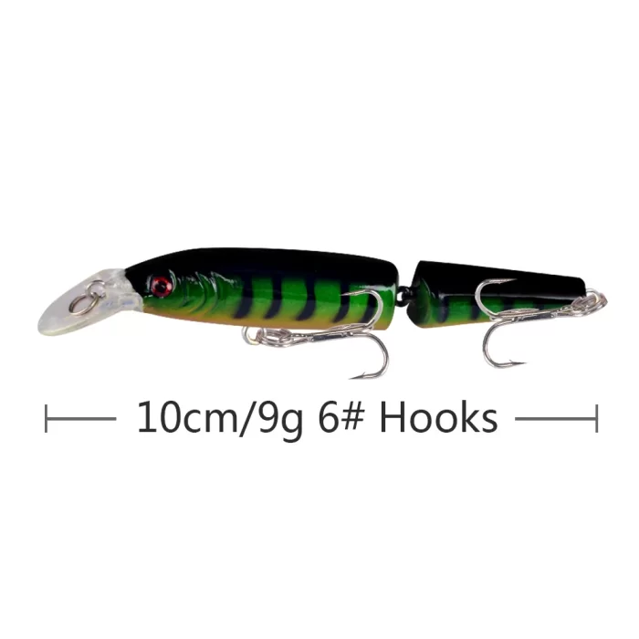 5-Color Jointed Hard Fishing Lure with Treble Hooks | Realistic Design for Better Strikes - Image 3