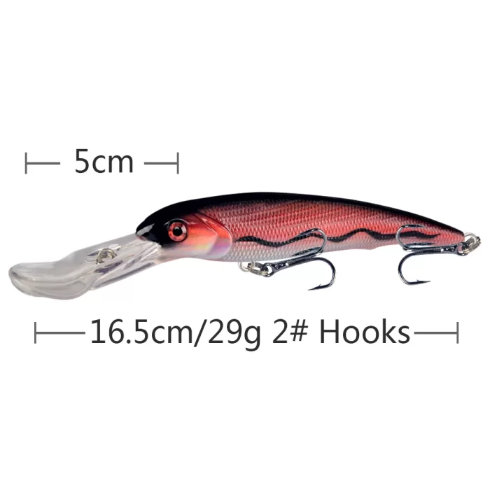 Deep Diving Multi-Color Hard Fishing Lure | Triple Hooks for Freshwater & Saltwater - Image 4