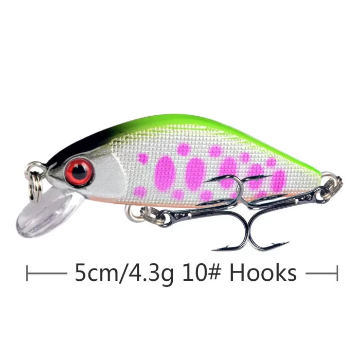 Chubby Mini Fishing Lure | Multi-Color Design with Dual Treble Hooks for High Catch Rate - Image 3