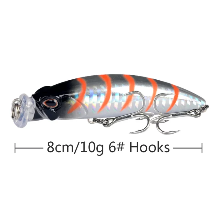 Short Fat Reflective Fishing Lure | Dual Treble Hooks & High-Visibility Colors - Image 3
