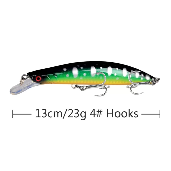 Deep Diving Fishing Lure | Green Spotted Design in Multiple Colors - Image 3