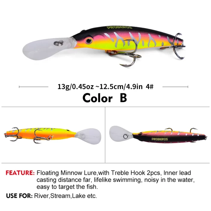PROEROS Deep Diving Long Lip Fishing Lures - Best Crankbaits for Deep Water Fishing - Image 3