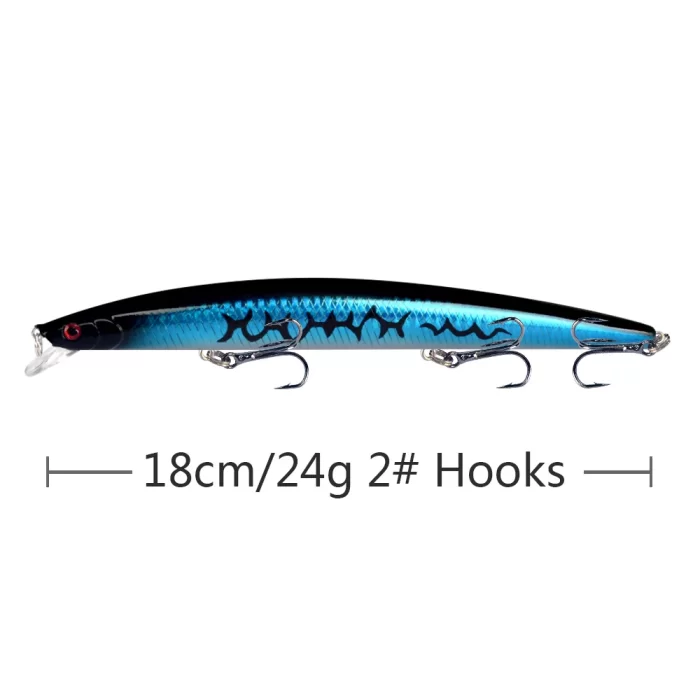 Long Distance Casting Minnow | Slender Body Lure for Sea Bass Fishing - Image 3