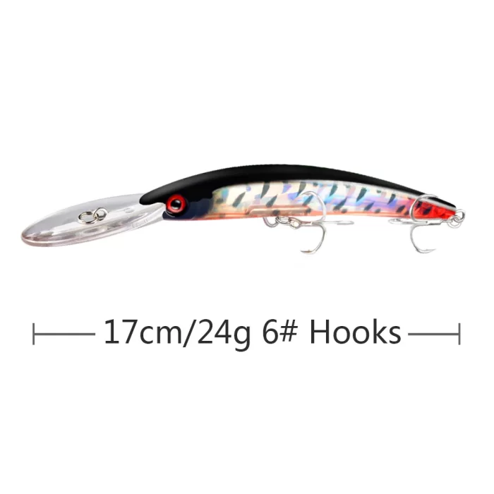 Reflective Transparent Deep Diving Minnow Lure for Freshwater & Saltwater Predator Fish - Image 4
