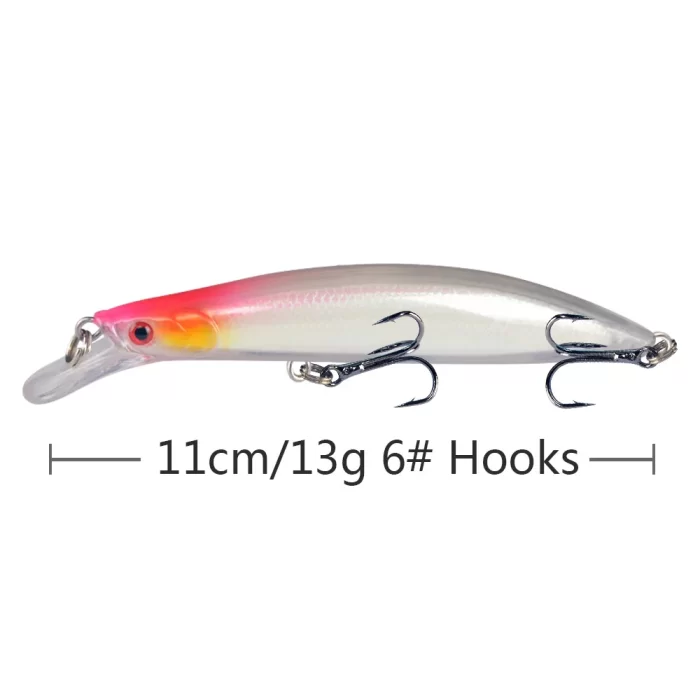 Deep Diving Minnow Fishing Lure with 3D Eyes, Sharp Hooks & Realistic Color Finish - Image 4