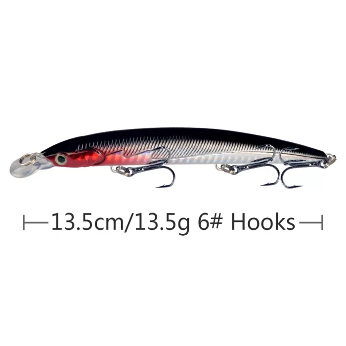 Slim Body Minnow Lure - Versatile Hard Bait for Saltwater & Freshwater - Image 4