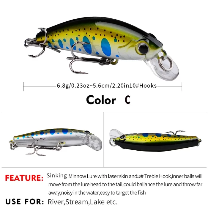 LureBolt Mini Crankbaits - Best Shallow Water Short Lip Fishing Lures for Bass - Image 4