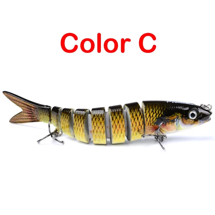 Segmented Lifelike Fish-Shaped Fishing Lure Set - Colorful Jointed Baits for Various Fishing Needs - Image 6