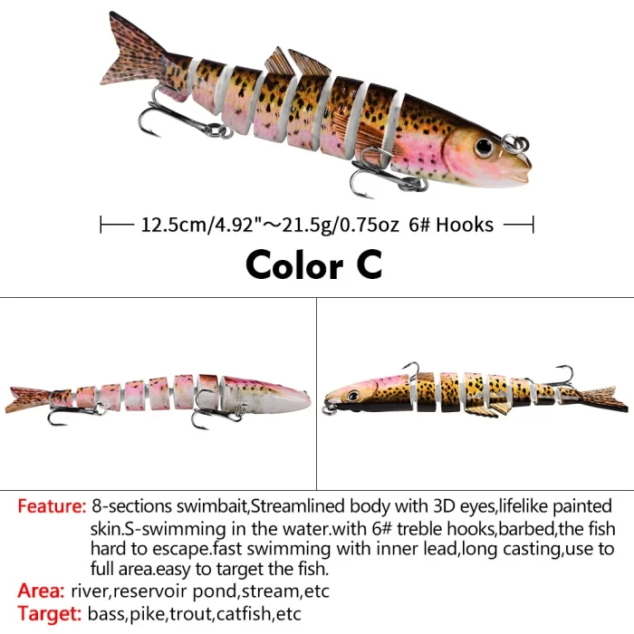 High-quality colorful realistic fishing lure set for various fishing environments - Image 4
