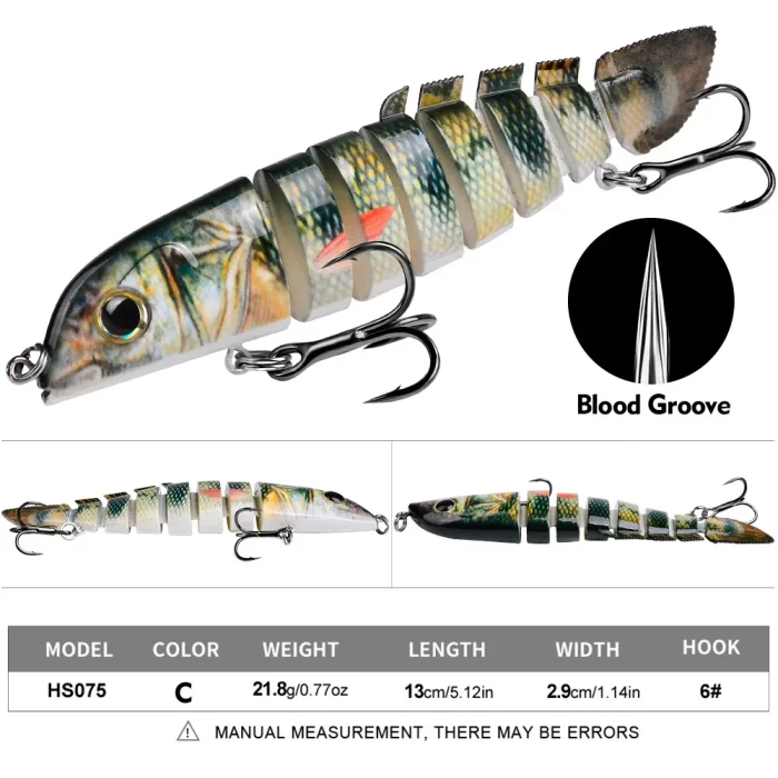 LureBolt multi-jointed realistic fishing lure set for various fishing environments - Image 4