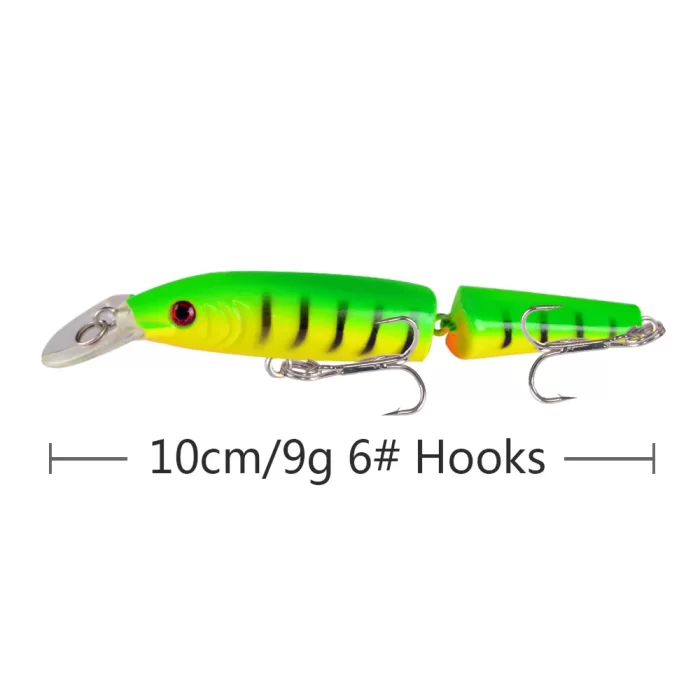5-Color Jointed Hard Fishing Lure with Treble Hooks | Realistic Design for Better Strikes - Image 4