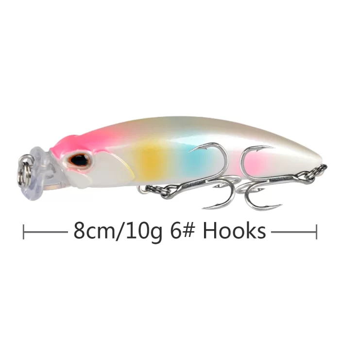 Short Fat Reflective Fishing Lure | Dual Treble Hooks & High-Visibility Colors - Image 4