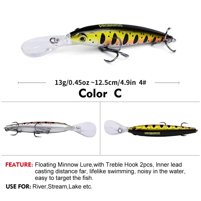 PROEROS Deep Diving Long Lip Fishing Lures - Best Crankbaits for Deep Water Fishing - Image 4