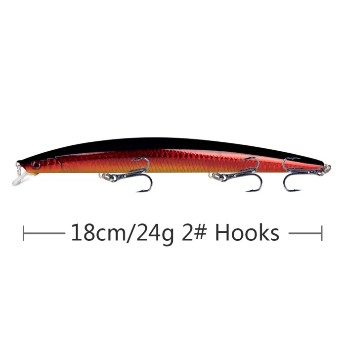 Long Distance Casting Minnow | Slender Body Lure for Sea Bass Fishing - Image 4