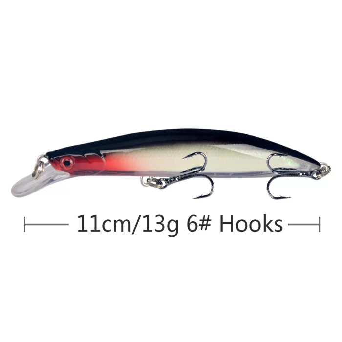Deep Diving Minnow Fishing Lure with 3D Eyes, Sharp Hooks & Realistic Color Finish - Image 5