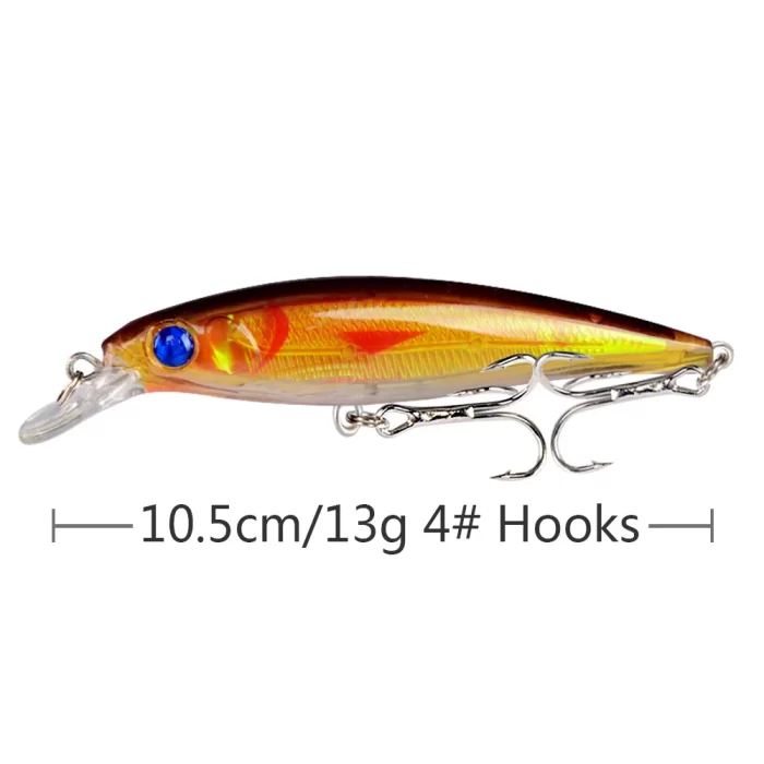 Medium Diving Minnow - Short Lip Multi-Color Hard Bait - Image 5