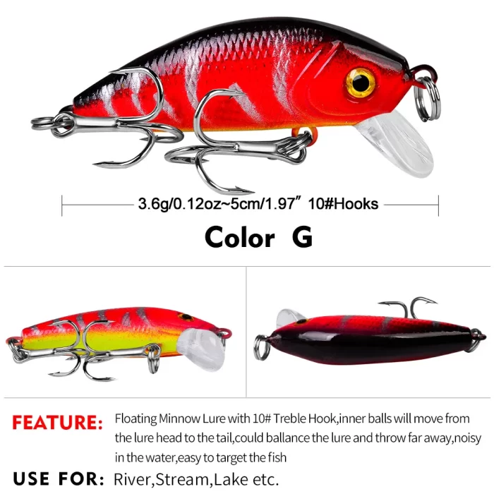 LureBolt Fat Minnow Fishing Lure | Shallow Water Crankbait for Aggressive Fish - Image 2