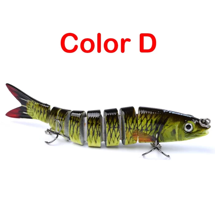 Segmented Lifelike Fish-Shaped Fishing Lure Set - Colorful Jointed Baits for Various Fishing Needs - Image 7